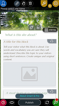 Popolnoma funkcionalna aplikacija za izdelavo spletnih strani na tablicah in telefonih Android