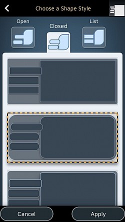 15 prednastavitev za določanje oblik zavihkov in strani