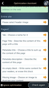 Edinstveno za SimDif je, da lahko aktivirate pomočnika za optimizacijo.